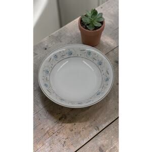 English Garden Serving Bowl Fine China 9 1/8" Japan Platinum Trim 1221